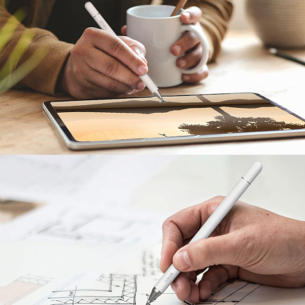 Стилус пассивный универсальный с ручкой WiWU Pencil One белый