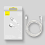 Кабель Type-C - MagSafe для зарядки Macbook длина 2 м 60W магнитный плетеный с L-образным штекером Baseus Zinc белый