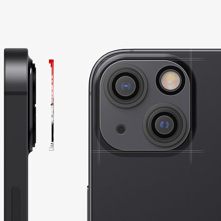 Защитное стекло на камеру для iPhone 13 mini Ringke Camera Protector прозрачное 2 шт.