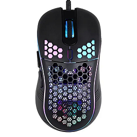 Мышь проводная оптическая TFN Saibot MX-3H с подсветкой 6 кнопок 7200 dpi игровая черная