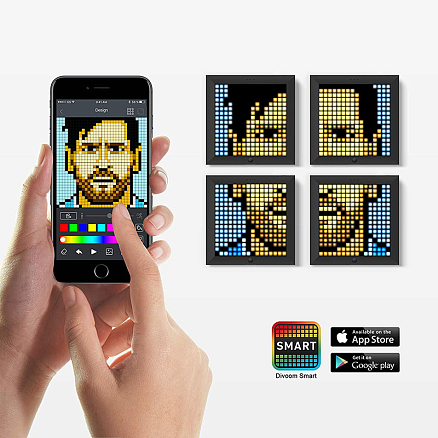 Интерактивная Smart панель с диодным дисплеем Divoom Pixoo черная