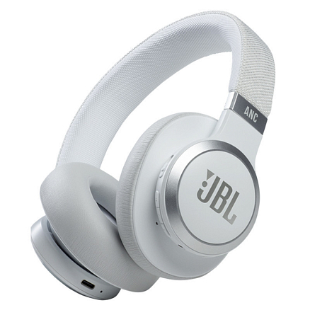 Наушники беспроводные Bluetooth JBL Live 660NC полноразмерные с микрофоном и активным шумоподавлением белые