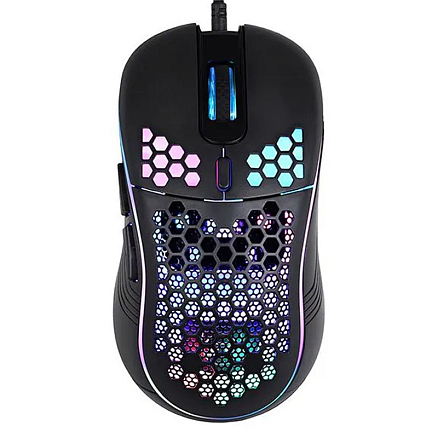 Мышь проводная оптическая TFN Saibot MX-3H с подсветкой 6 кнопок 7200 dpi игровая черная