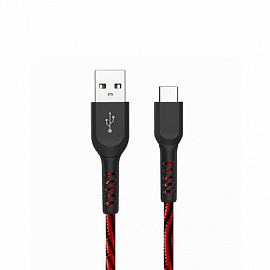 Кабель USB - MicroUSB для зарядки 1,5 м 2.4А Atomic Energeek-Dragon черно-красный