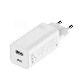Зарядное устройство сетевое Type-C, USB 65W 5А GaN с кабелем Xiaomi Mi AD652GEU (быстрая зарядка PD) белое