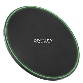 Беспроводная зарядка для телефона Rocket Disc 15W (быстрая зарядка) черная