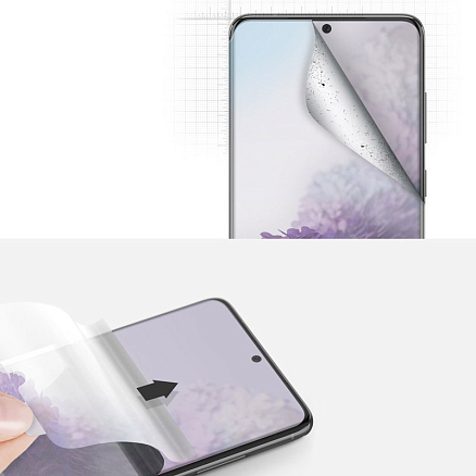 Пленка защитная Samsung Galaxy S20+ на весь экран и торцы Ringke Dual Easy прозрачная 2 шт.