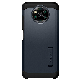 Чехол для Xiaomi Poco X3, X3 Pro гибридный для экстремальной защиты Spigen SGP Tough Armor темно-серый