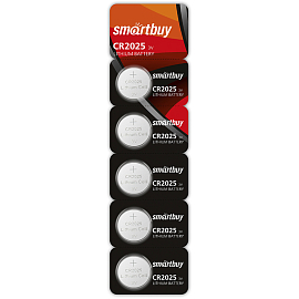 Батарейка CR2025 литиевая Smartbuy SBBL-2025-5B упаковка 5 шт.