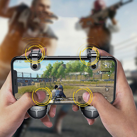 Триггеры (джойстик) для телефона Baseus Grenade (2 кнопки) темно-зеленые