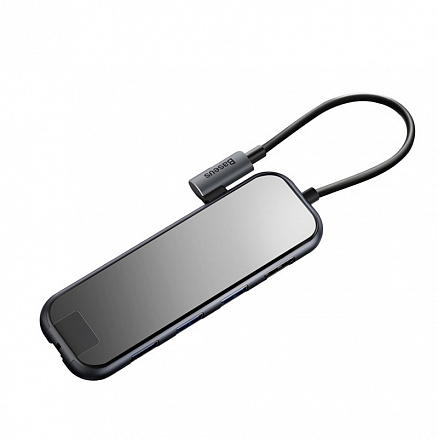 Хаб (разветвитель) Type-C - 3 х USB 3.0, HDMI 4K, Ethernet, Type-C PD Baseus Multi-functional серый