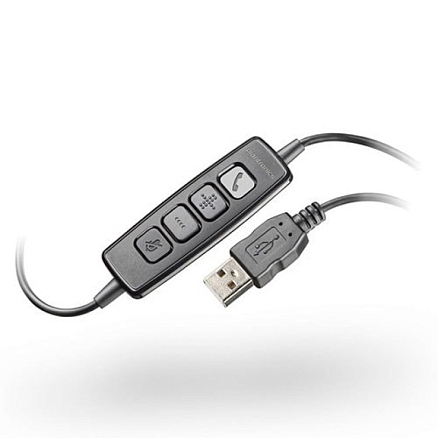 Наушники Plantronics Audio 648 накладные с микрофоном и пультом управления для компьютера в USB порт