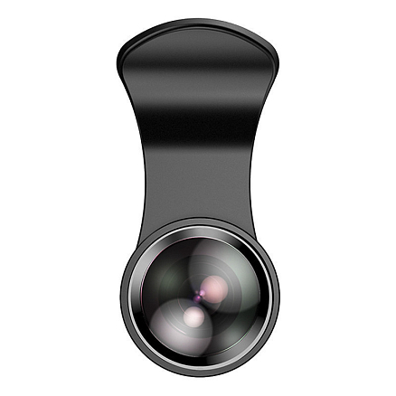 Объектив для телефона универсальный 2-в-1: Wide-Angle и Macro на прищепке Baseus Short Videos Magic Camera черный