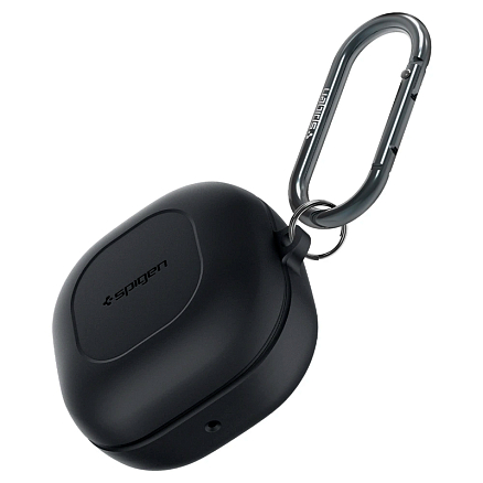 Чехол для наушников Samsung Galaxy Buds Live силиконовый с карабином Spigen SGP Silicone Fit черный