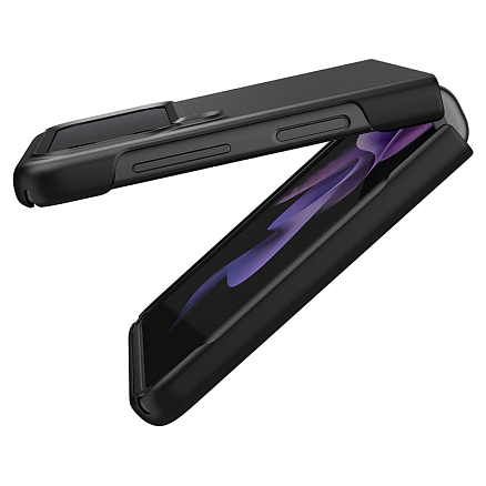 Чехол для Samsung Galaxy Z Flip 3 пластиковый ультратонкий Spigen Air Skin черный