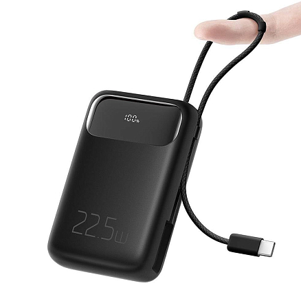 Внешний аккумулятор McDodo MC-3243 с встроенным кабелем Type-C 10000мАч (USB, Type-C, Lightning, 22.5 Вт) черный