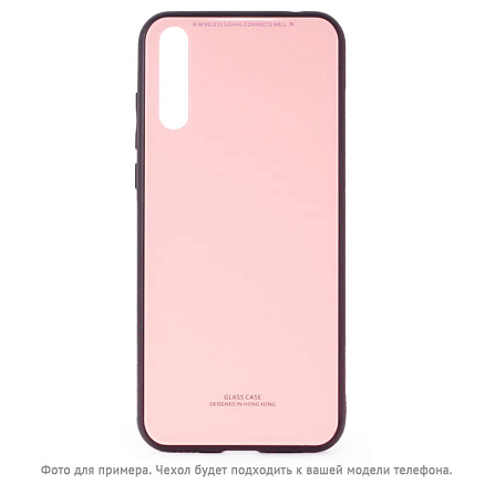 Чехол для Huawei P smart 2021 силиконовый CASE Glassy розовый