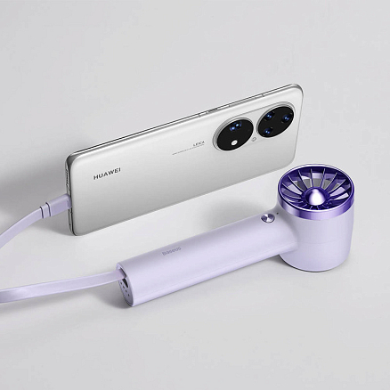 Вентилятор портативный ручной Baseus Flyer Turbine 4000 мАч фиолетовый