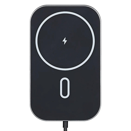 Держатель автомобильный на панель и в решетку обдува с беспроводной зарядкой MagSafe (быстрая) TFN MagAero Car черный