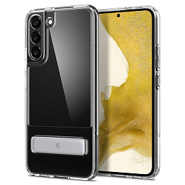 Чехол для Samsung Galaxy S22 гибридный с подставкой Spigen Slim Armor Essential S прозрачный