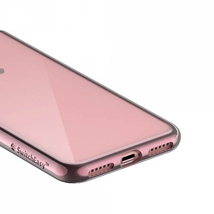 Чехол для iPhone 7, 8 гелевый SwitchEasy Flash прозрачный розовое золото
