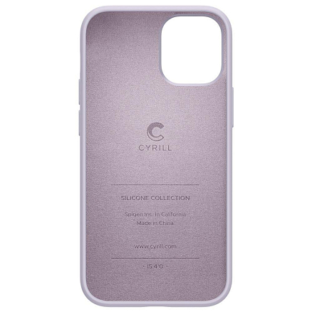 Чехол для iPhone 12 Mini силиконовый Spigen Cyrill Silicone сиреневый