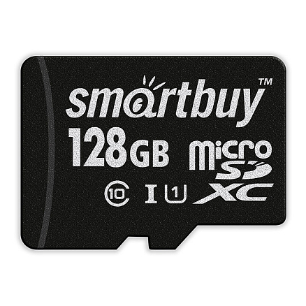 Карта памяти Smartbuy SB128GBSDCL10 MicroSDXC 128Gb Class 10 с адаптером SD