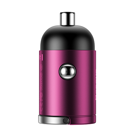 Зарядное устройство автомобильное USB 5А 30W Baseus Tiny Star Mini (быстрая зарядка QC 3.0) розовое
