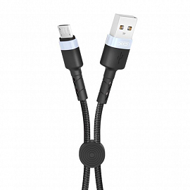 Кабель USB - MicroUSB для зарядки 0,25 м 2.1А XO NB117 черный