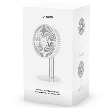 Вентилятор портативный настольный Rombica Flow Aura белый