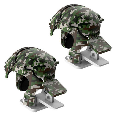 Триггеры (джойстик) для телефона Baseus Level 3 Helmet GA03 (2 кнопки) камуфляж серый