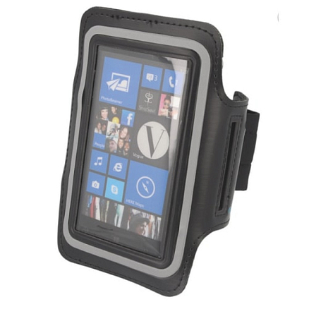 Чехол универсальный для телефона до 5.1 дюйма спортивный наручный GreenGo Premium черный