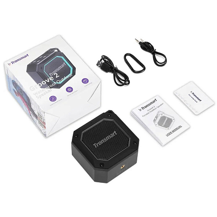 Портативная колонка Tronsmart Groove 2 с защитой от воды, подсветкой и поддержкой MicroSD карт черная