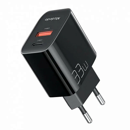 Зарядное устройство сетевое USB и Type-C 33W McDodo CH-0921 (быстрая зарядка PD, QC) черное