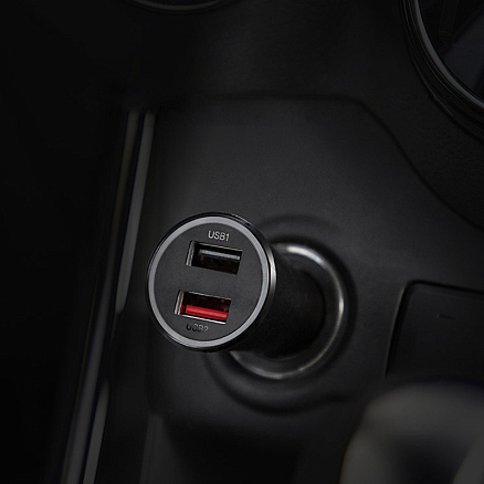 Зарядное устройство автомобильное с двумя USB входами 3А Xiaomi Mi Dual-Port Car Charger GDS4147GL (быстрая зарядка 37W)