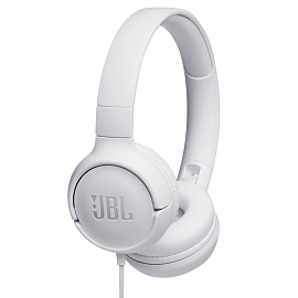 Наушники JBL Tune 500 накладные с микрофоном складные белые