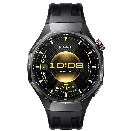 Умные часы Huawei Watch GT 6 Pro 46 мм (черный, с черным силиконовым ремешком, международная версия)