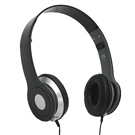 Наушники Rebeltec City накладные с микрофоном складные черные