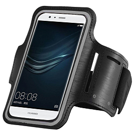 Чехол универсальный для телефона до 6 дюймов спортивный наручный Hurtel Armband черный
