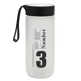 Бутылка для воды со шкалой Number Three 590 мл черно-белая