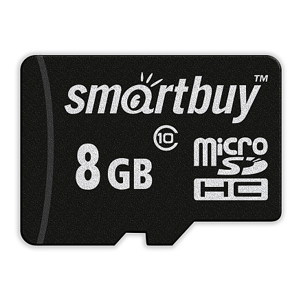 Карта памяти Smartbuy SB8GBSDCL10 MicroSDHC 8Gb Class 10 с адаптером SD