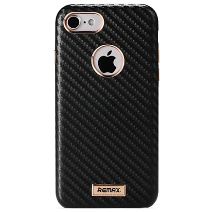 Чехол для iPhone 7, 8 кожаный Remax Carbon черный