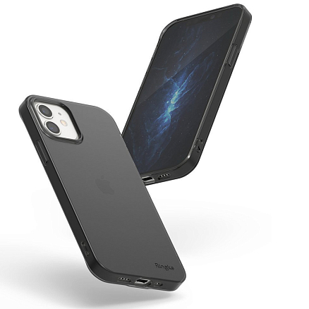 Чехол для iPhone 12 Mini гелевый ультратонкий Ringke Air прозрачный черный