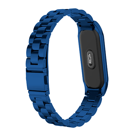 Сменный браслет для Xiaomi Mi Band 4 металлический Nova Metal синий