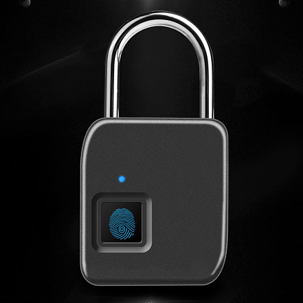 Замок биометрический по отпечатку пальца портативный WiWU Smart Lock FL-S3 черный