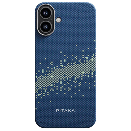 Чехол для телефона Pitaka StarPeak Tactile Woven для iPhone 16 (синий)