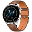 Умные часы Huawei Watch 3 GLL-AL04 с кожаным ремешком коричневые