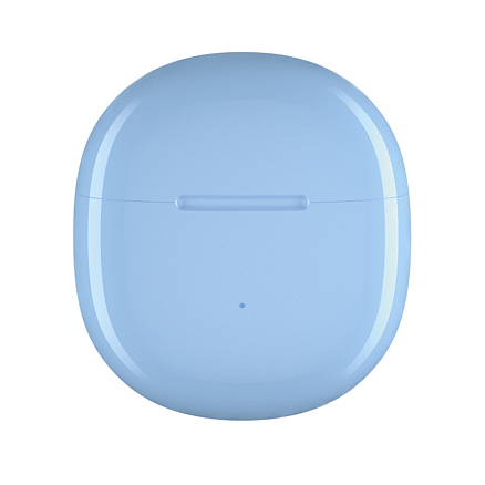 Наушники TWS беспроводные Bluetooth QCY T18 вакуумные с микрофоном голубые