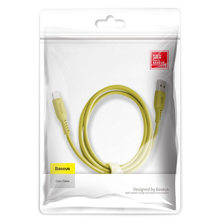 Кабель USB - Lightning для зарядки iPhone 1,2 м 2.4А Baseus Colourful желтый