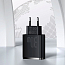 Зарядное устройство сетевое с двумя USB и Type-C входом 3А 30W Baseus Compact (быстрая зарядка PD, QC 3.0) черное